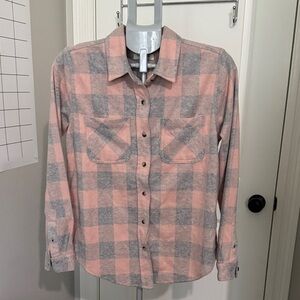 Beachlunchlounge Sally Pink and Gray Checkered Shirt